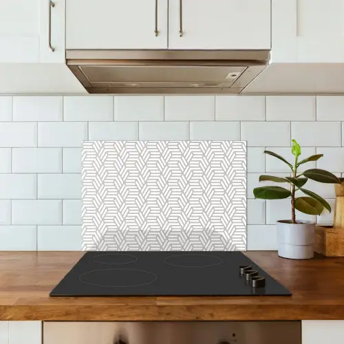 Grafisch - Patroon - Modern -  Opvallend keuken achterwand spatscherm klein 900 -sfeer2