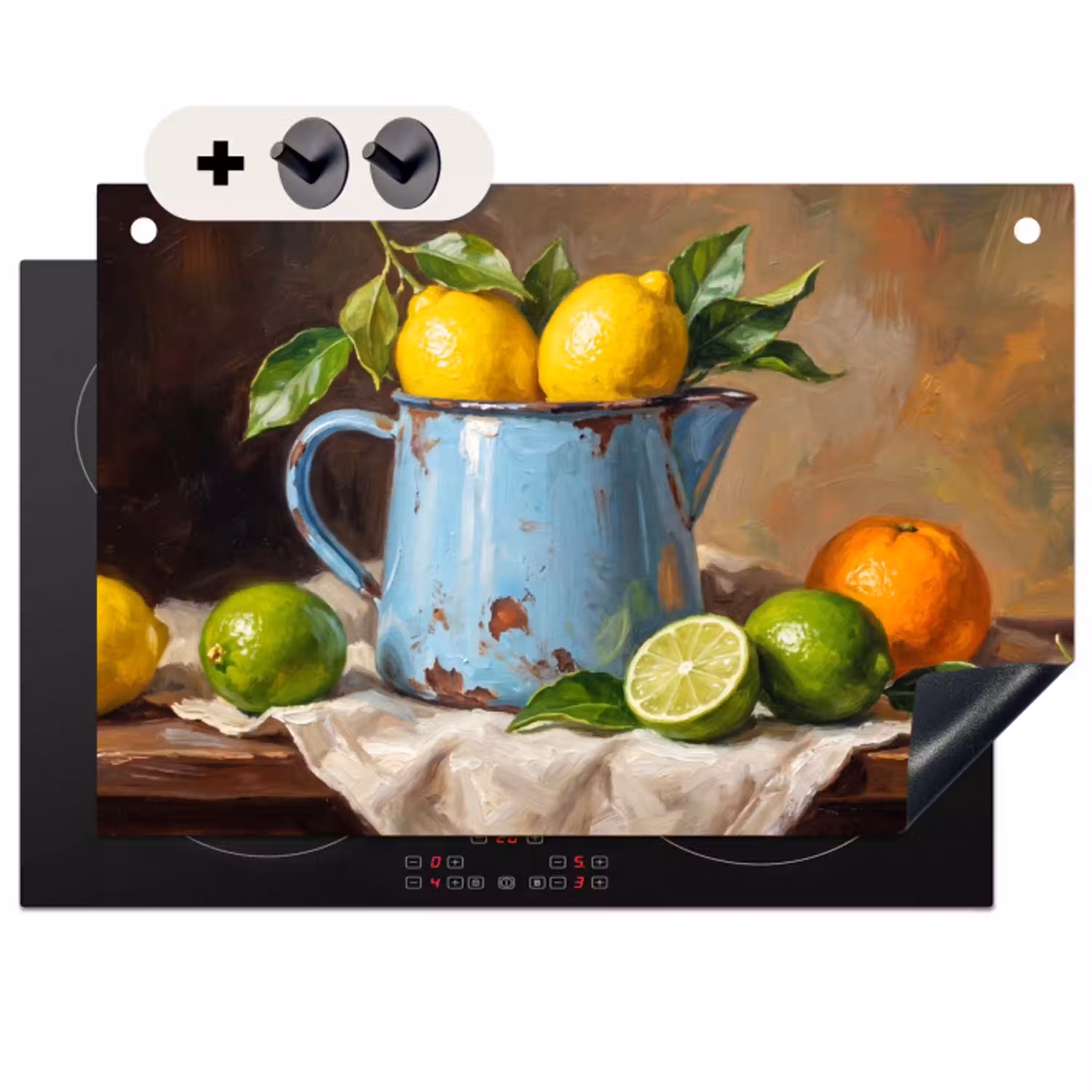 Eten - Stilleven - Klassiek Inductie beschemer met haakjes klein -3d