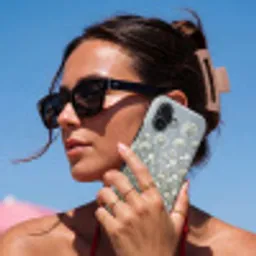Bloemen - Botanisch - Blauw Toughcase MagSafe Apple iPhone 17 klein -Sfeer2V