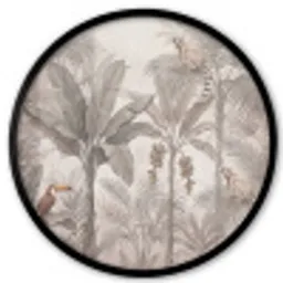 Natuur - Jungle - Ringstaartmaki - Bruin Fotolijst rond zonder passe partout klein -3d