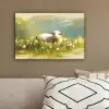 Schaap - Weide - Groen canvas 2cm klein -sfeer3