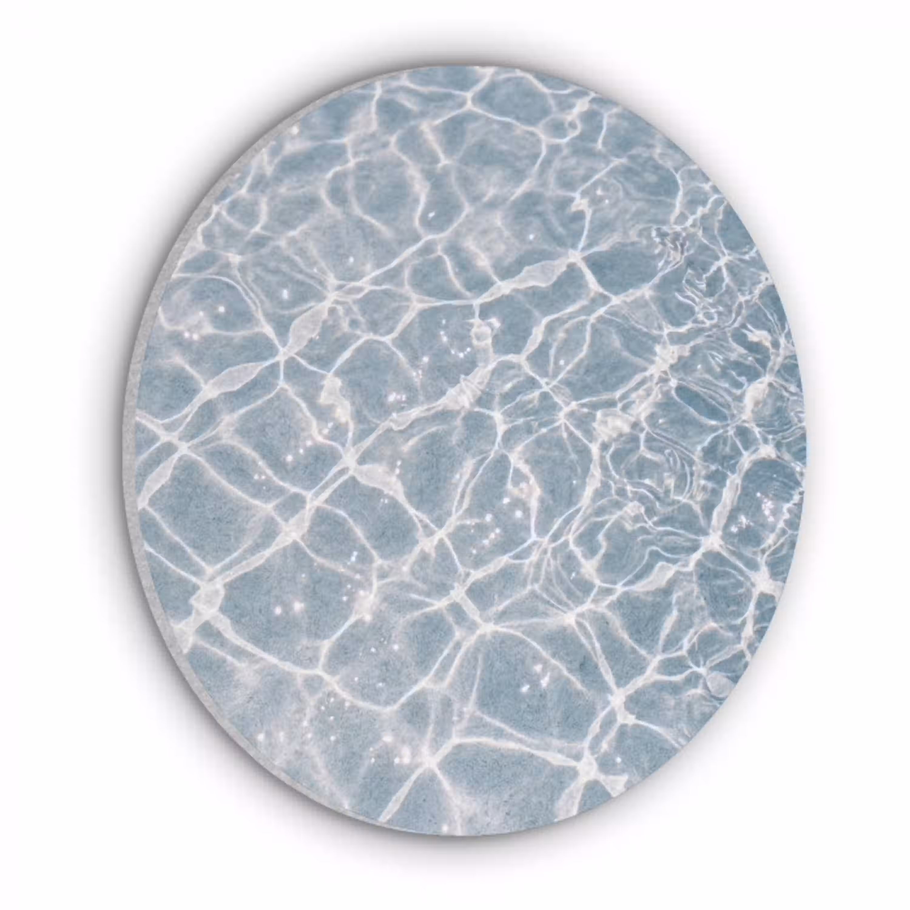 Water - Reflectie - Zonlicht Akoestische PET Vilt - Rond klein -3d