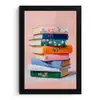 Boeken - Stapel - Kleurrijk fotolijst zwart zonder passe partout klein -3d