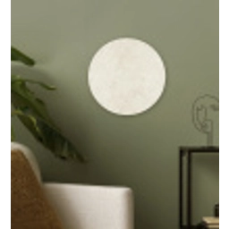 Crème - Egaal - Beton Wandcirkel kunststof plaat 5mm dik klein 188 -sfeer3