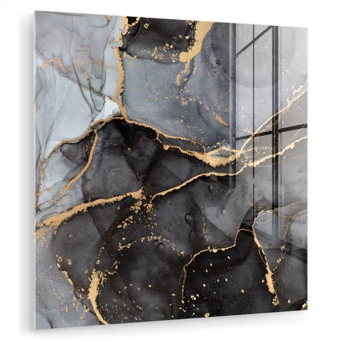 Marmer - Abstract - Goud - Grijs plexiglas 5mm klein -zzzproduct_nieuw