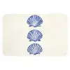 Schelpen - Blauw - Patroon Badmat klein -3d