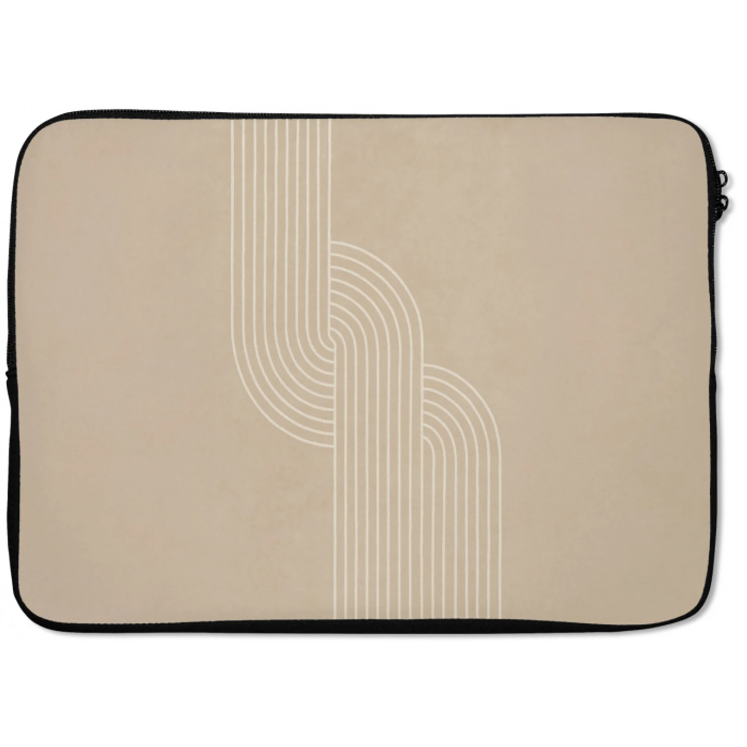 Parallelle lijnen - Lichte textuur - Beige laptophoes neopreen klein -zkaufland3dotto