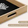 Friet - Witte krijttekening - Zwart Dienblad Rechthoek middel -USP_HandgreepNL