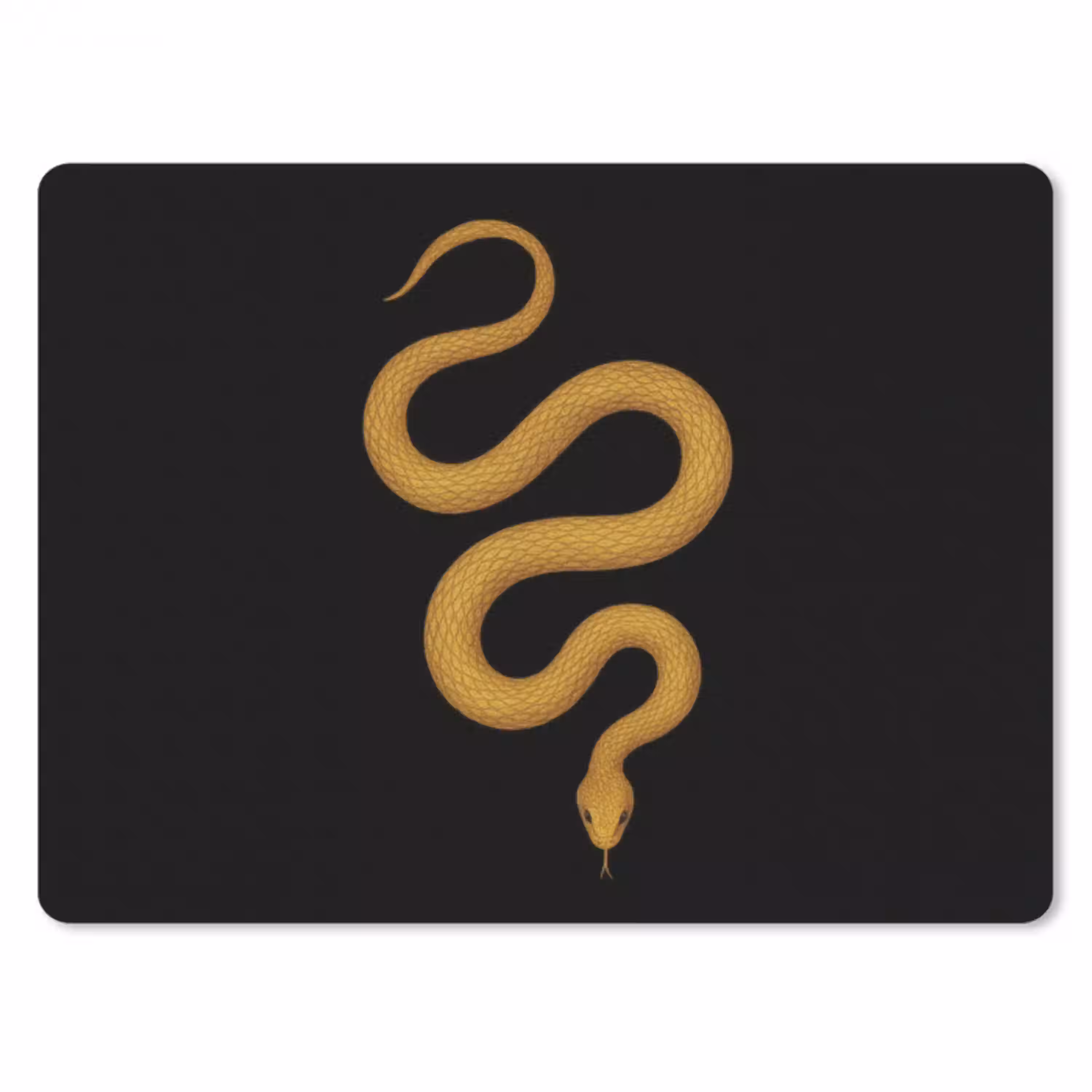 Slang - Minimalistisch - Goud muismat rubber klein -3d