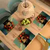Vrouw - Granaatappel - Herfst - Zonnebril Placemat vinyl groot -zzsfeer5_Kitchenyeah-website
