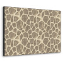 Giraf - Patroon - Beige - Bruin Textielframe zwart klein 947 -3d