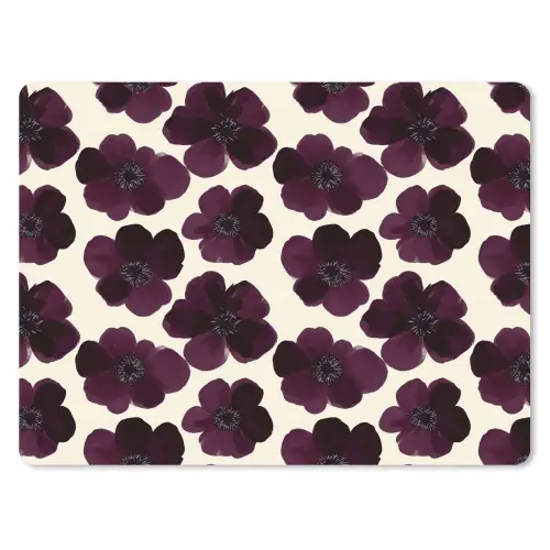 Bloemen - Aquarel - Paars muismat rubber klein 262 -3d