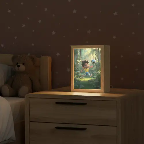 Jongen - Voetbal - Bos Light Box met kabel klein -sfeer1_kind