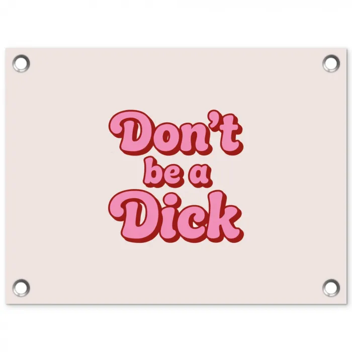 Tekst - Boodschap - Roze tuinposter los doek klein -3d