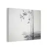 Bamboestammen - Water - Minimalistisch - Wit PET vilt klein -3d
