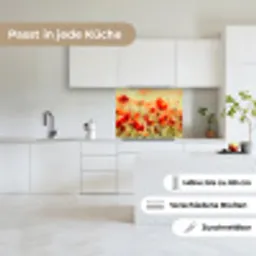 Klaprozen - Bloemen - Rood - Bloemenveld keuken achterwand 2 middel -sfeer4_DE
