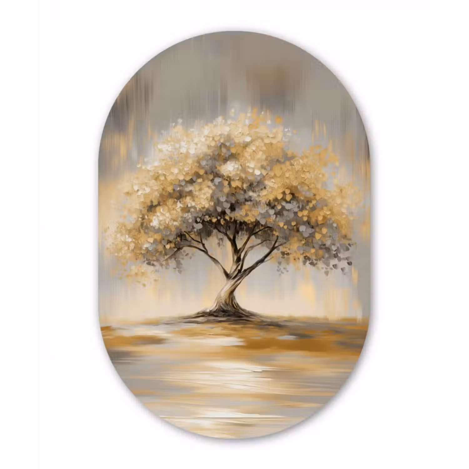 Forexbild Oval - Gemälde - Baum - Abstrakt - Blätter