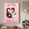 Kat - Hart - Tekst - Valentijn Textielframe zwart klein -sfeer2