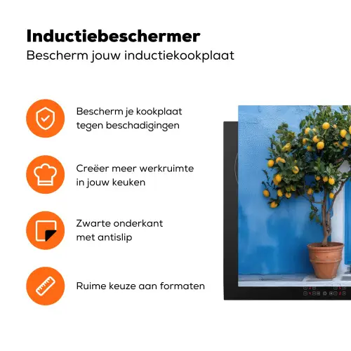 Citroenbomen - Geel - Deur - Potten Inductie beschermer vinyl 3mm klein -zzzzzzz-td-ups