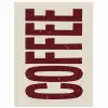 Koffie -Japandi - Rood - Vintage poster papier klein -3d