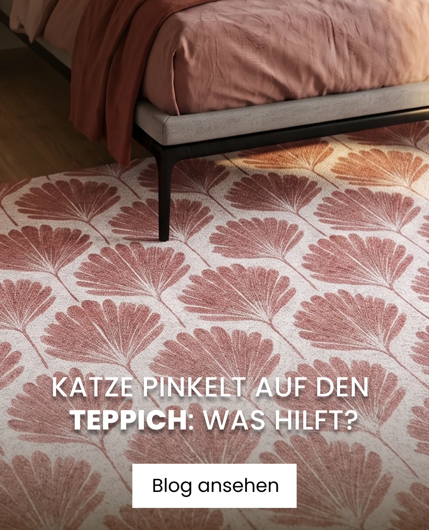 rosa teppich im schlafzimmer