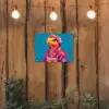 Bloemenkrans - Hagedis - Kimono - Paars tuinposter los doek klein -sfeer1