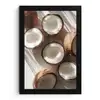 Kokosnoten - Bruin - Shaduw fotolijst zwart zonder passe partout klein -3d