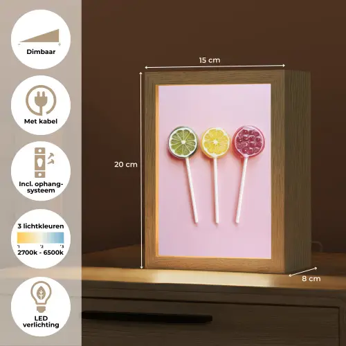 Lolly - Snoep - Citrus Light Box met kabel (Tafellamp) klein -USP_NL