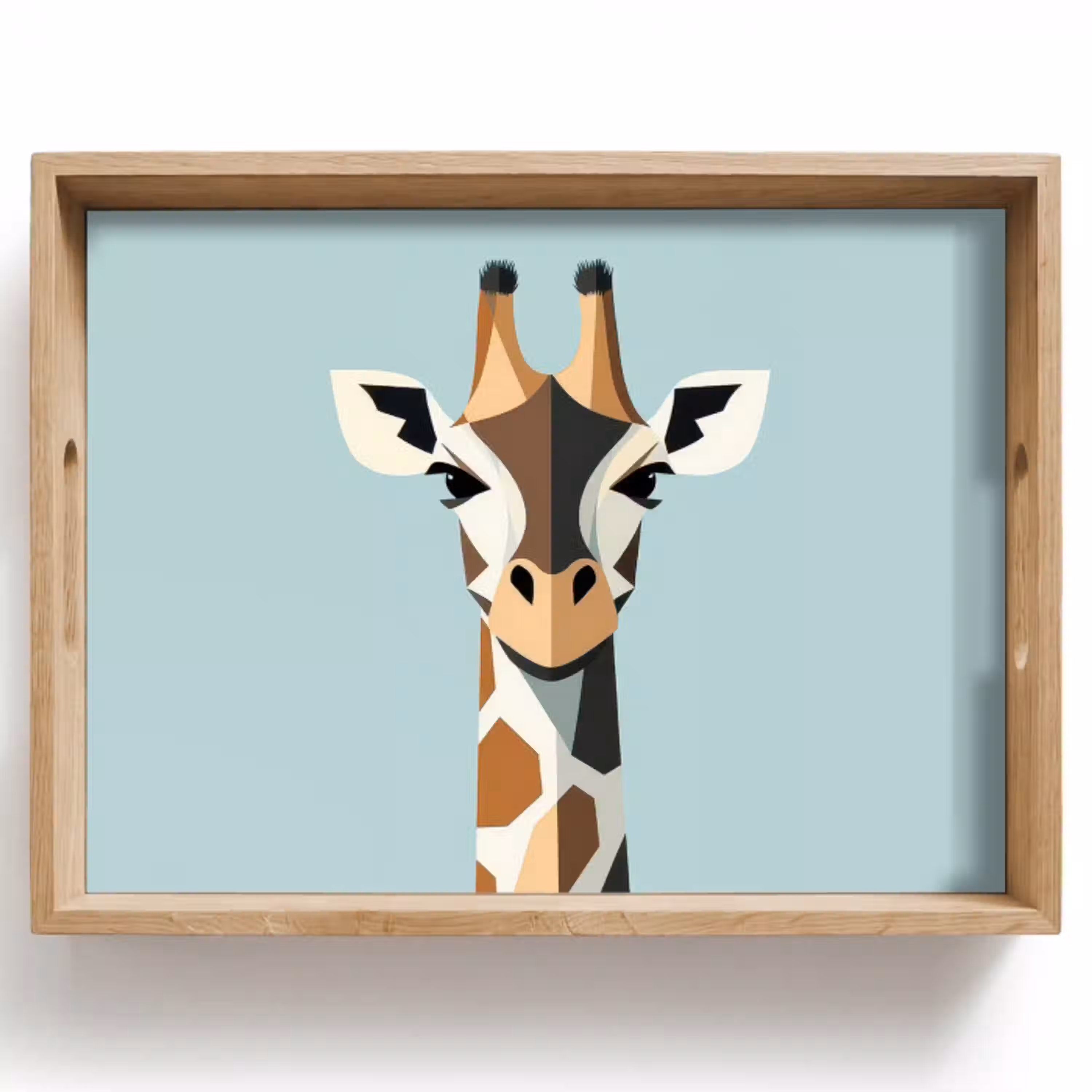 Giraffe - Illustratie - Bruin - Minimalistisch Dienblad Rechthoek middel -z3d_shopping
