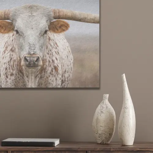 Longhorn - Grasveld - Dier PET vilt klein -sfeer6_closeup