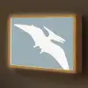 Dino - Pteranodon - Dinosaurus - Blauw Light Box met batterij (Wandlamp kind) middel -z3d_website