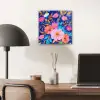 Bloemen - Blauw - Roze plexiglas 5mm klein -sfeer6