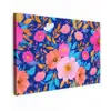 Bloemen - Blauw - Roze canvas 2cm klein -z3d