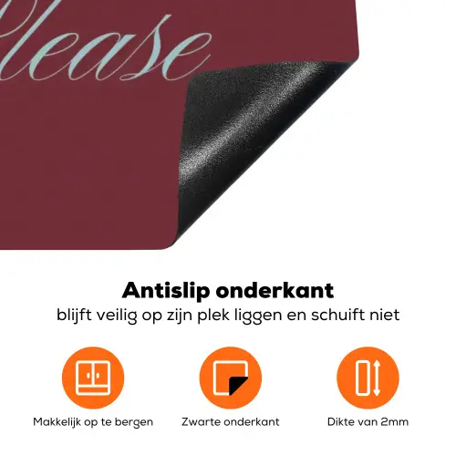 Bitch please - Rood - Blauw Inductie beschermer vinyl 3mm klein -zzzzzzz-td-onderkant