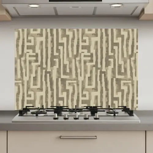 Abstract - Geometrisch - Groen keuken achterwand spatscherm klein 900 -3d_website