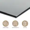 Minimalistisch - Silhouet - Zwart - Vliegtuig aluminium wit klein -closeup_NL