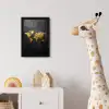 Wereldkaart - Goud - Steen fotolijst zwart zonder passe partout klein -usfeer4_kinderkamer
