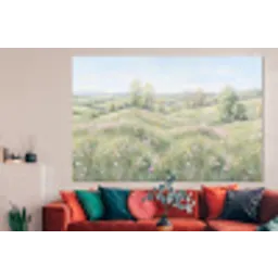 Bloemen veld - Bloemen - Groen forex 5mm xxl -woonkamer