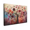 Levensboom - Bloemen - Roze - Hippie - Kunst canvas 2cm klein -z3d