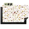 Terrazzo -  Patroon - Wit - Urban Inductie beschemer met haakjes klein 777 -3d