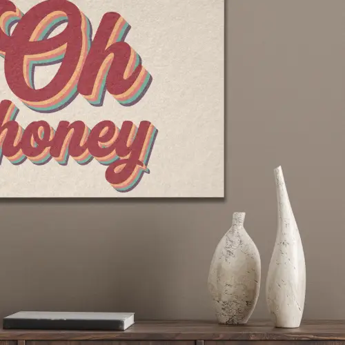 Oh honey - Rood - Schaduw PET vilt klein -sfeer6_closeup