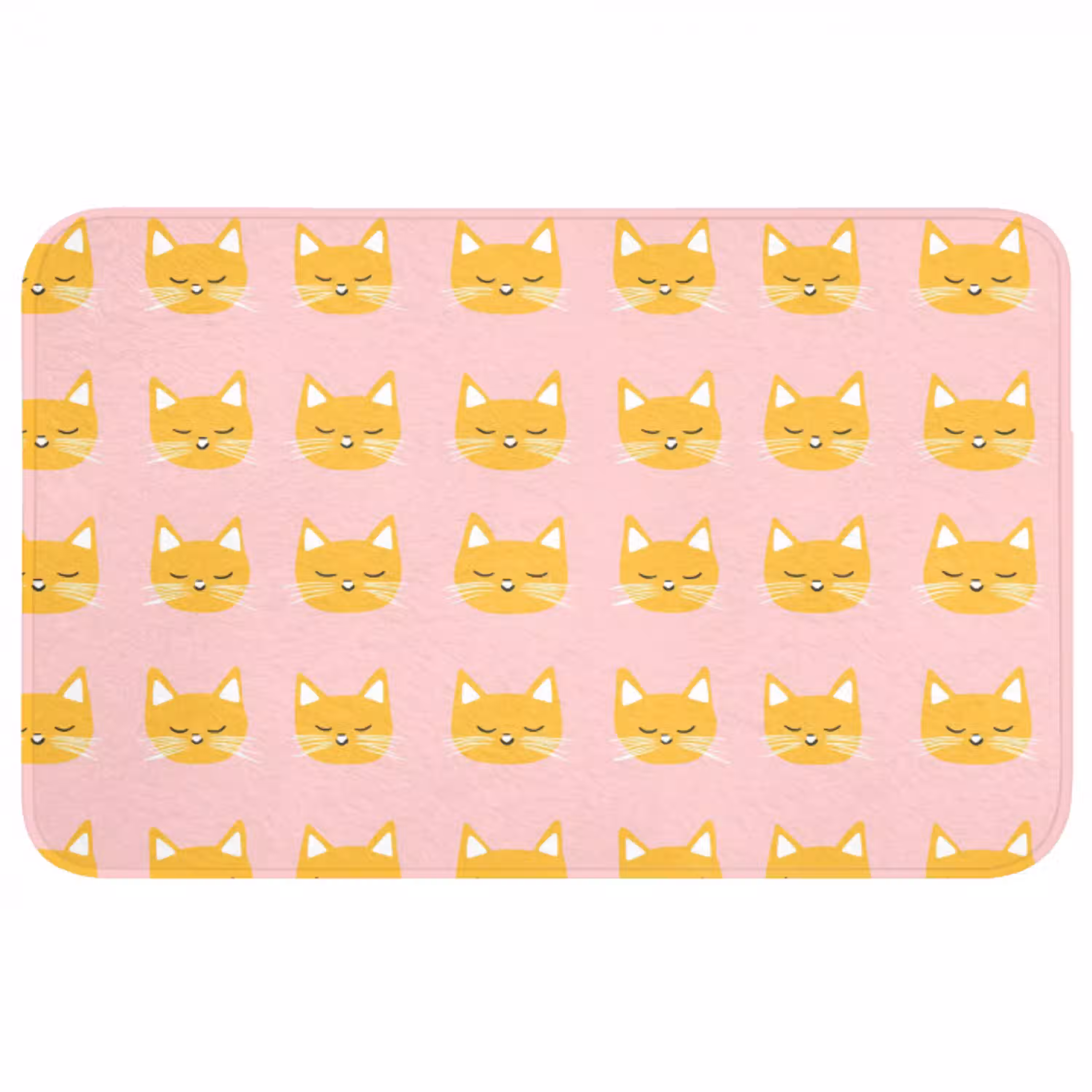 Katten - Patroon - Roze Badmat middel 997 -3d