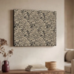 Giraf - Zebra - Motief - Bruin Textielframe zwart klein 947 -sfeer3