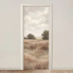 Landschap - Minimalistisch - Beige deurposter klein -3d_beige