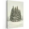 Bomen - Sneeuw - Wit Tuinposter op houten frame 2 cm dik klein -3d