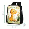 Dino - Voetbal - Oranje Rugzak - Zwart middel -productfoto_formaten