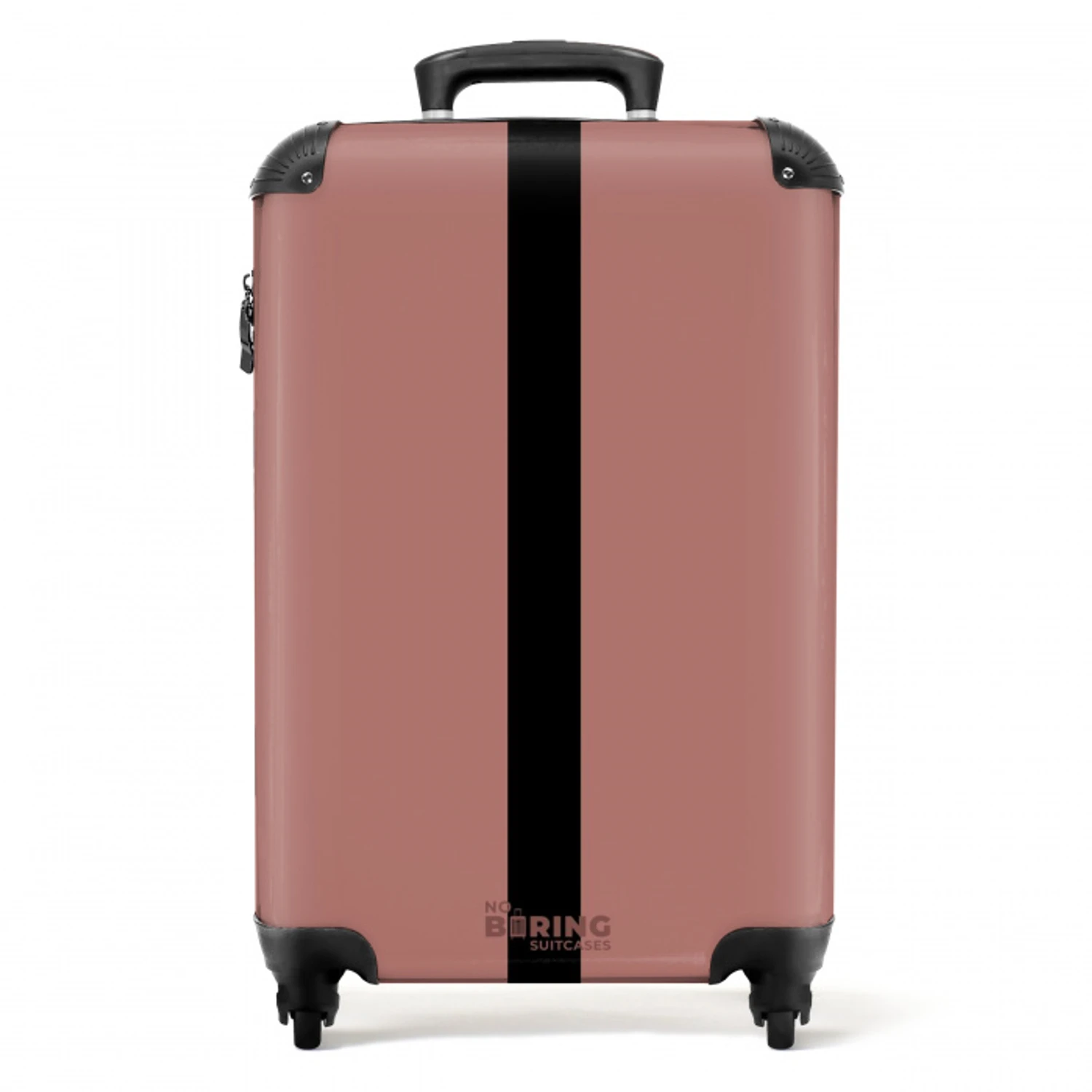 Minimal - Rozenhout met zwarte streep NBS - Handbagage koffer - Unisex middel -productfoto_recht