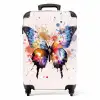 Vlinder in kleurenspatten NBS - Handbagage koffer - Unisex middel -productfoto_recht