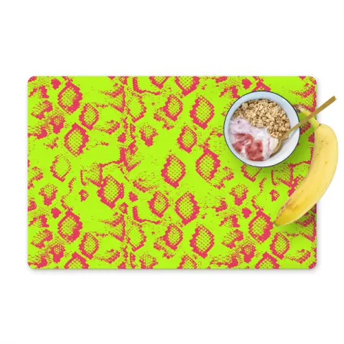 Slang - Neon - Groen - Roze Placemat vinyl groot 368 -zzzproduct_Kitchenyeah-website