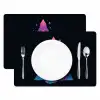 Retro - Kerstman - Rendieren - Kerstboom Placemat vinyl groot -zzsfeer2_Kitchenyeah-website